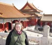 Graduate student Carrie Armbrecht in Beijing for the 2010 COSEE China planning workshop