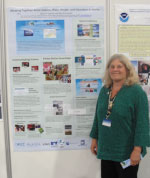 Marine Educator Marilyn Sigman with poster