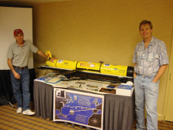 Dr. Scott Glenn (left) and Dr. Oscar Schofield (right) with RU27, the Scarlett Knight glider